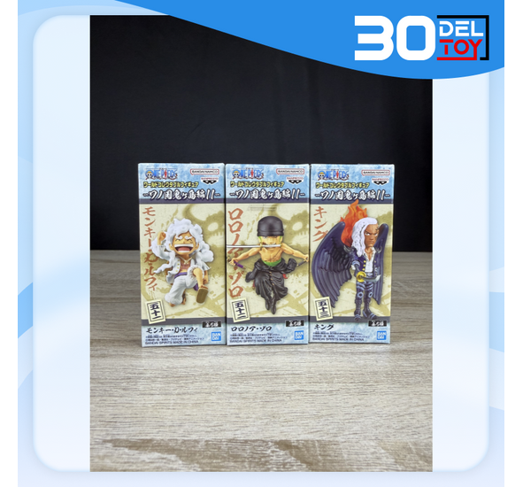 WCF One Piece – Gear 5 & Wano Warriors (Set of 3: Luffy, Zoro, King)
