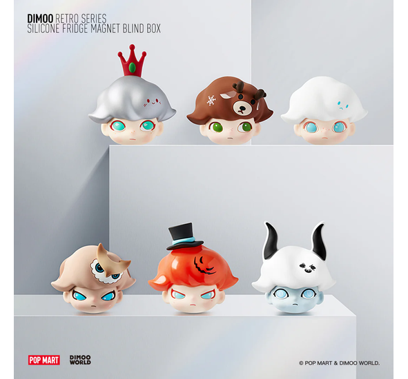 POP MART Dimoo Retro Series - Blind Box Fridge Magnets (Silicone)